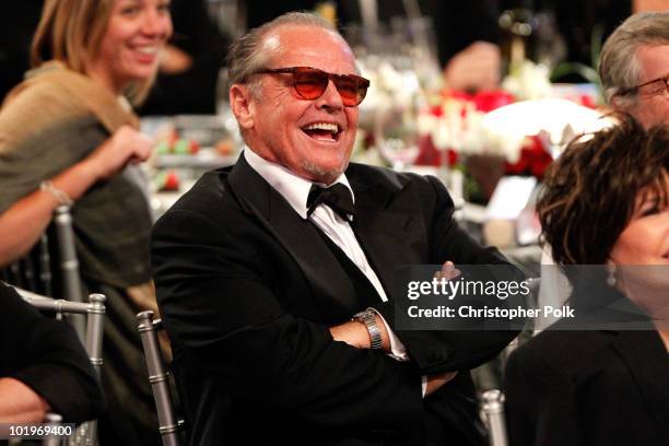 Actor Jack Nicholson in the audience during the 38th AFI Life Achievement Award honoring Mike Nichols held at Sony Pictures Studios on June 10, 2010...