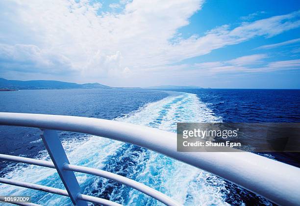 greece, the cyclades, ship's wake - akter bildbanksfoton och bilder
