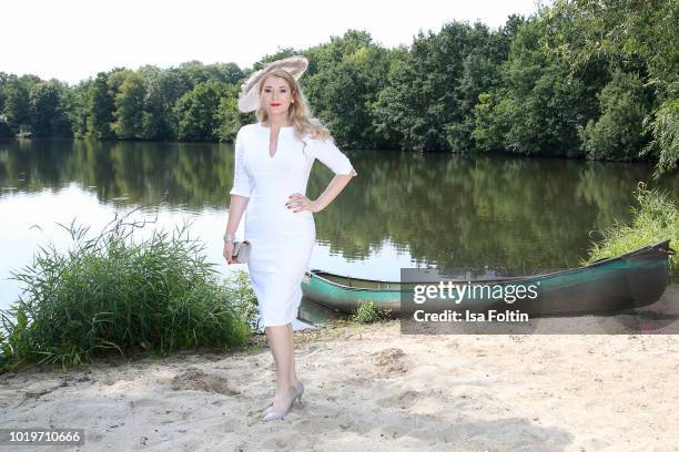 German actress Sandra Quadflieg during the Audi Ascot Race Day 2018 on August 19, 2018 in Hanover, Germany.