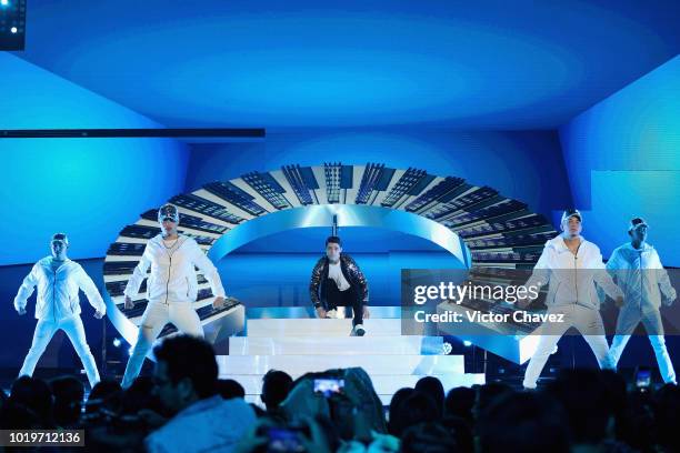 Alex Hoyer of Kally's Mashup performs on stage during the Nickelodeon Kids' Choice Awards Mexico 2018 at Auditorio Nacional on August 19, 2018 in...