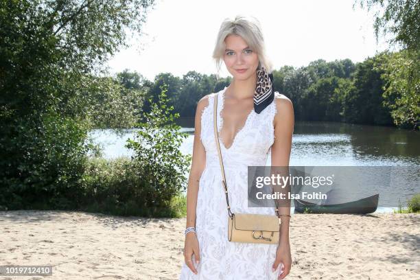 Model and influencer Louisa Mazzurana during the Audi Ascot Race Day 2018 on August 19, 2018 in Hanover, Germany.