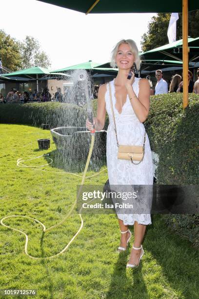 Model and influencer Louisa Mazzurana during the Audi Ascot Race Day 2018 on August 19, 2018 in Hanover, Germany.