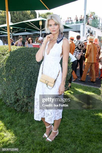 Model and influencer Louisa Mazzurana during the Audi Ascot Race Day 2018 on August 19, 2018 in Hanover, Germany.