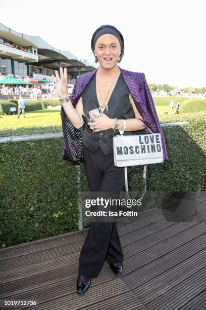 German presenter Julian F. M. Stoeckel during the Audi Ascot Race Day 2018 on August 19, 2018 in Hanover, Germany.