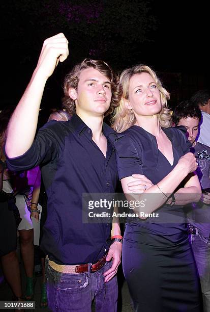 Actress Maria Furtwaengler on son Jakob attend the DLDwomen's NIGHT powered by Burda Style Group at the Brenner on June 10, 2010 in Munich, Germany.
