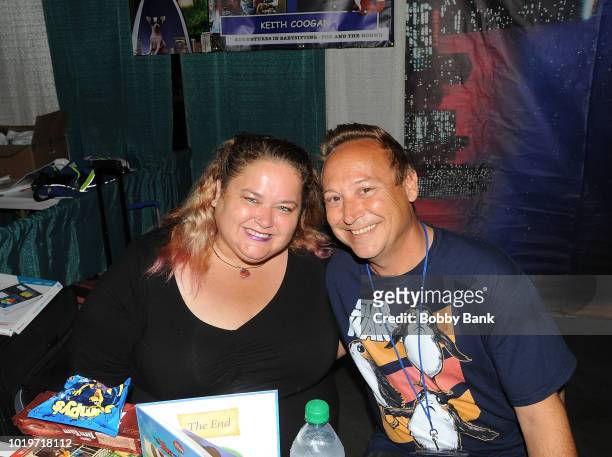 Keith Coogan and his wife Kristen Shean attend the 2018 STL Pop Culture Con at St Charles Convention Center on August 19, 2018 in St Charles,...