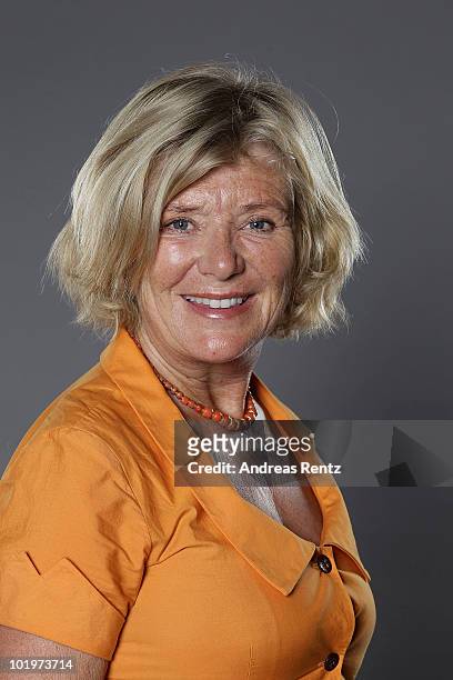 German actress Jutta Speidel poses during a portrait session at the Digital Life Design women conference at the Centre for New Technologies at...