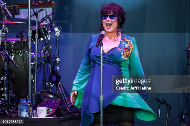 Singer Ann Wilson performs at PNC Music Pavilion on August 19, 2018 in Charlotte, North Carolina.