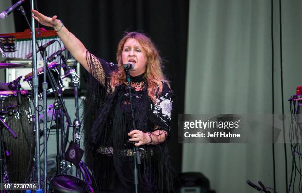 Singer Deborah Bonham performs at PNC Music Pavilion on August 19, 2018 in Charlotte, North Carolina.