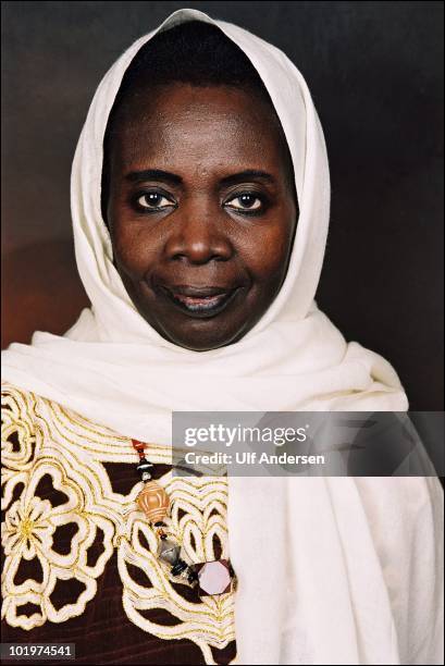 Senegalese writer Aminata Sow Fall during portrait session held on march 28, 2001 in Paris, France.