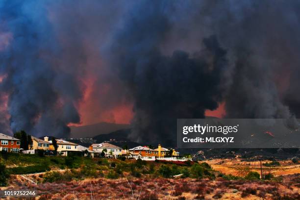 holy fire - california wildfire stock pictures, royalty-free photos & images