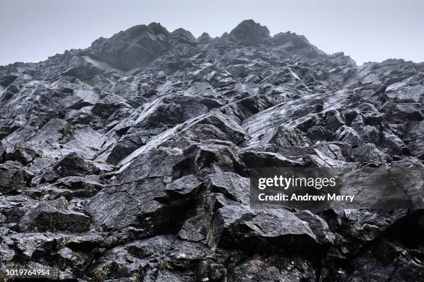 mountain climbing point of view, black cuillin mountain ridge, isle of skye - rocky point stock pictures, royalty-free photos & images