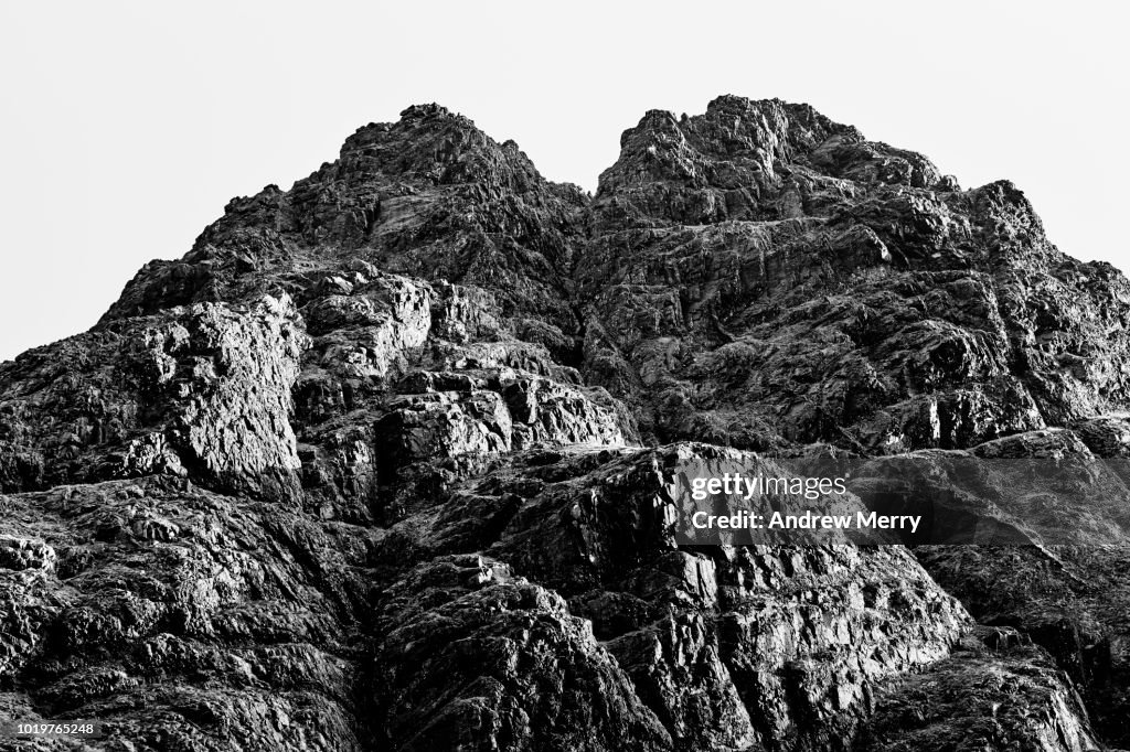 Close-up of Cuillin mountain ridge, Isle of Skye