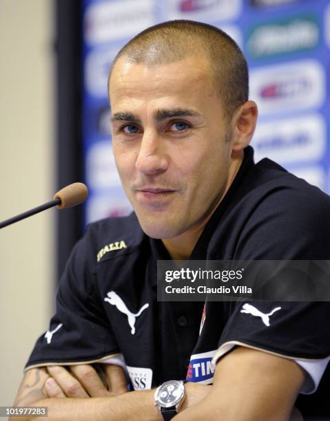 Fabio Cannavaro of Italy attends a Press Conference during 2010 FIFA World Cup on June 11, 2010 in Centurion, South Africa.