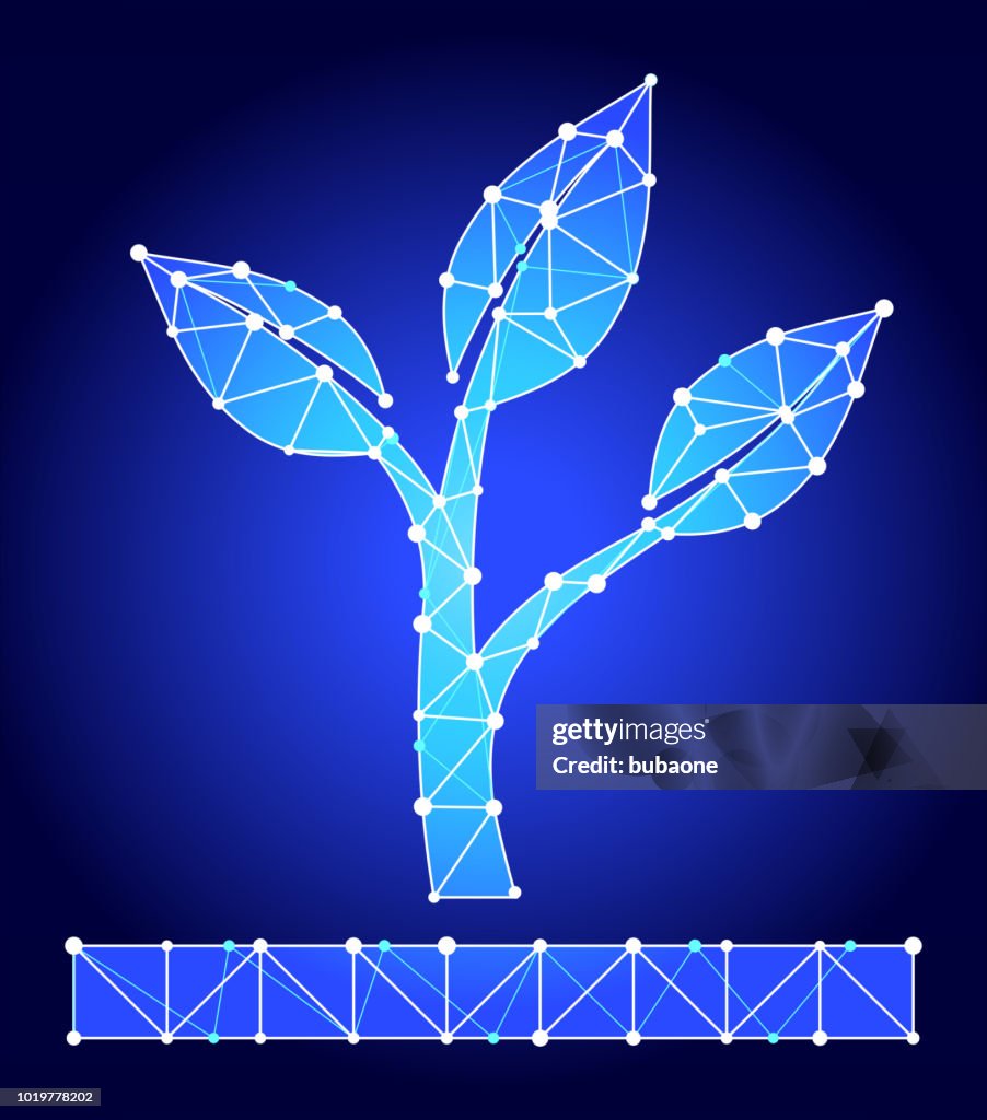 Triangle Growing Patterns Growing Plant Blue Triangle Node Vector Pattern High-Res Vector Graphic ...
