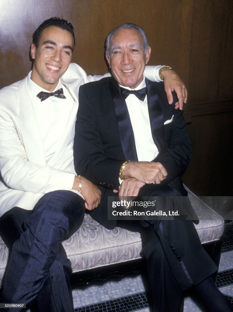 Actor Anthony Quinn and son Lorenzo Quinn attend the Fourth Annual