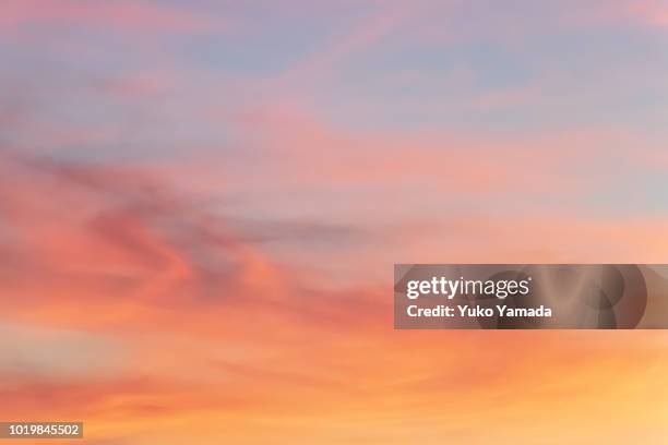 cloud typologies - twilight sky - romantic sky stock pictures, royalty-free photos & images