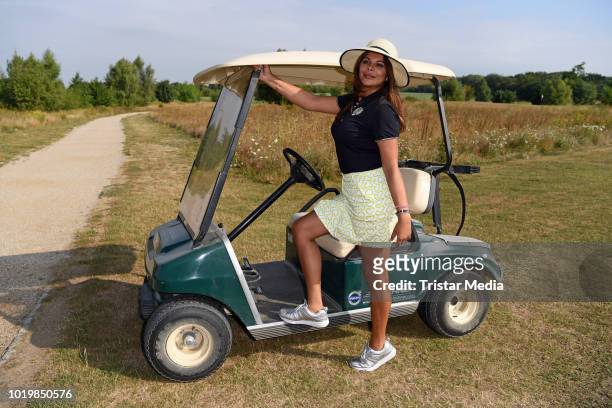 Indira Weis attends the GGH EAGLES Charity Hauptstadt Cup at Golfclub Gross Kienitz on August 20, 2018 in Berlin, Germany.