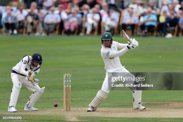 Worcestershire's Tom Fell in bat during day two of the Specsavers Championship Division One match between Yorkshire and Worcestershire at North...