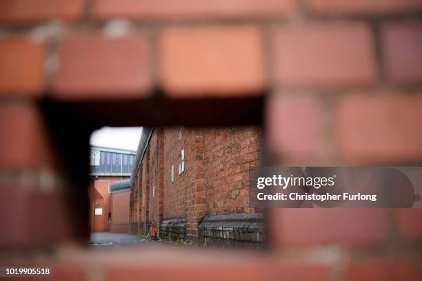 General view through the brick wall of Birmingham Prison in Winson Green on August 20, 2018 in Birmingham, England. Birmingham Prison, formerly...