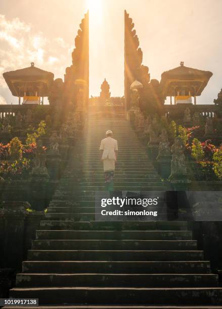 besakih temple, bali,indonesia - denpasar photos et images de collection