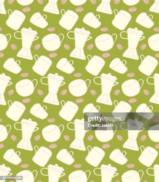 coffee seamless pattern with sketch - espresso texture stock illustrations
