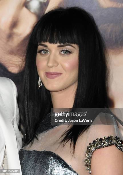 Singer Katy Perry attends the premiere of "Get Him To The Greek" at The Greek Theatre on May 25, 2010 in Los Angeles, California.