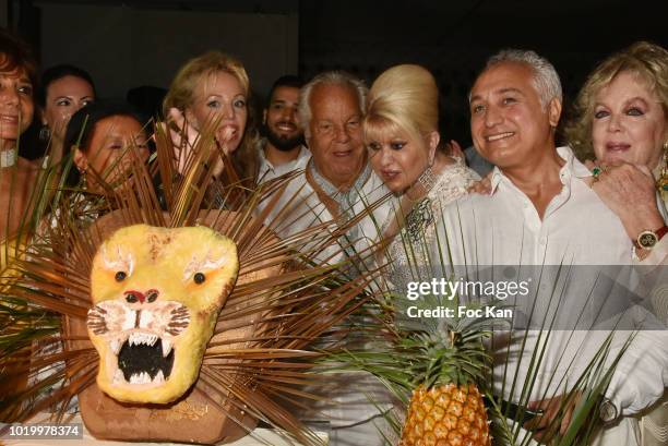 Jeanne d' Hauteserre, Camilla de Bourbon des deux Siciles, Massimo Gargia, Ivana Trump, GianCarlo Cipolla and Edouarda Crociani attend the Massimo...