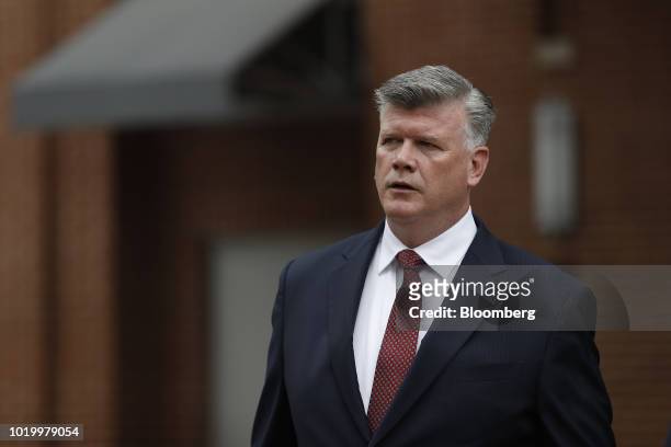 Kevin Downing, lead lawyer for former Donald Trump Campaign Manager Paul Manafort, arrives to District Court in Alexandria, Virginia, U.S., on...