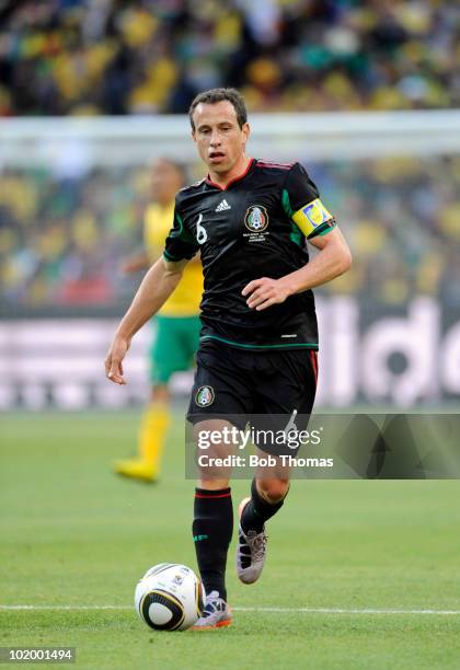 Gerardo Torrado of Mexico during the 2010 FIFA World Cup South Africa Group A match between South Africa and Mexico at Soccer City Stadium on June...
