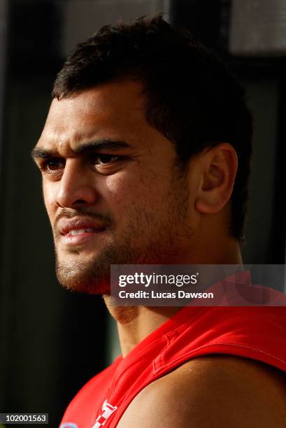 Karmichael Hunt of the Gold Coast rest on the bench during the round nine VFL match between the Coburg Tigers and the Gold Coast at Highgate...