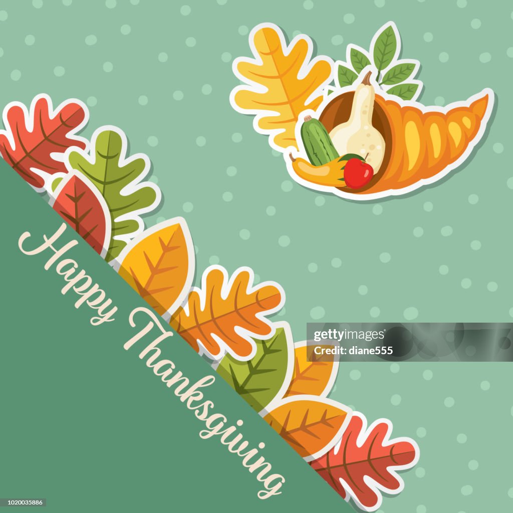 Flat Design Cute Autumn Background