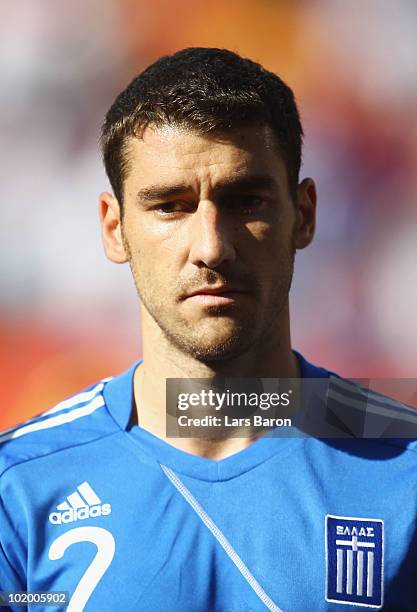 Giourkas Seitaridis of Greece during the 2010 FIFA World Cup South Africa Group B match between South Korea and Greece at Nelson Mandela Bay Stadium...
