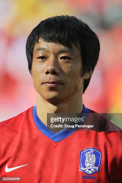 Ahn Jung-Hwan of South Korea during the 2010 FIFA World Cup South Africa Group B match between South Korea and Greece at Nelson Mandela Bay Stadium...
