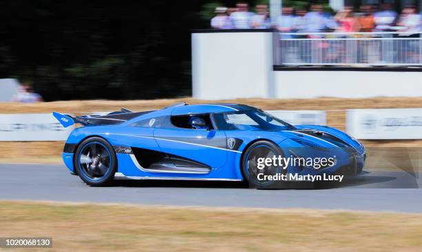 The Koenigsegg Agera RSN at Goodwood Festival of Speed 2018. Dubbed the Agera RSN, this car is one of the final Agera models to be made by...