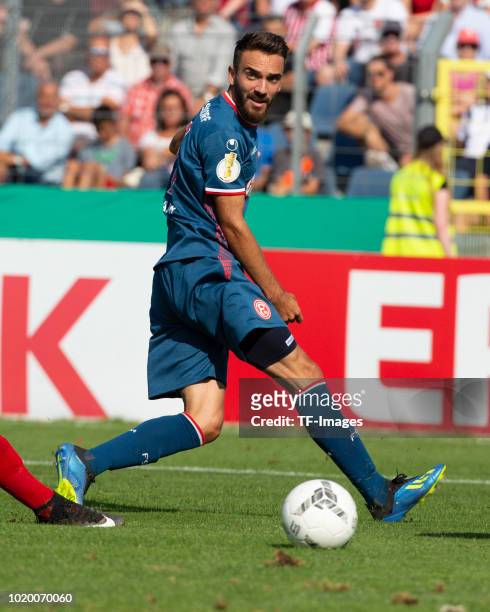 Kenan Karaman of Fortuna Duesseldorf controls the ball during the DFB Cup first round match between TuS RW Koblenz and Fortuna Duesseldorf at Stadion...