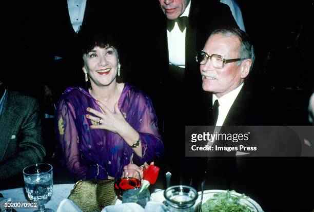 Laurence Olivier and Joan Plowright circa 1980 in New York.