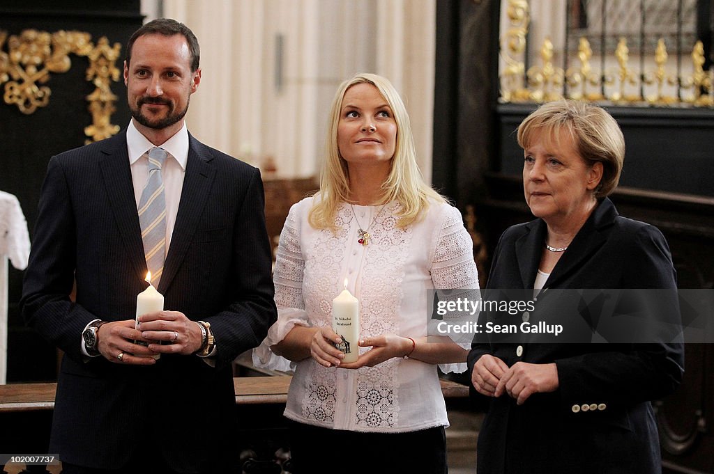 Princess Mette-Marit and Prince Haakon of Norway Visit Northern Germany
