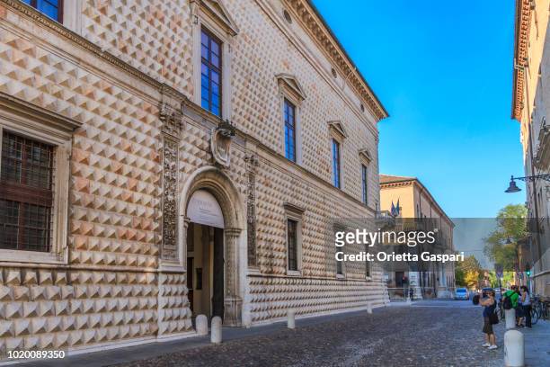 ferrara, palazzo dei diamanti and national gallery (emilia-romagna, italy) - ferrara stock pictures, royalty-free photos & images