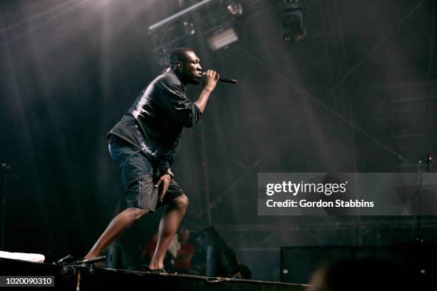 Stormzy performs live at Lowlands festival 2018 on August 18, 2018 in Biddinghuizen, Netherlands.