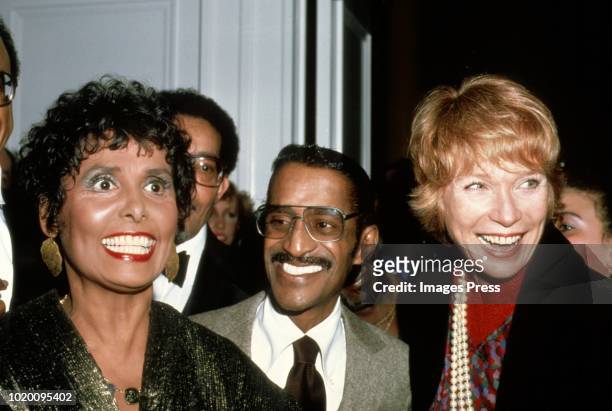 Shirley McClaine, Sammy Davis Jr and Lena Hornecirca 1981 in New York.