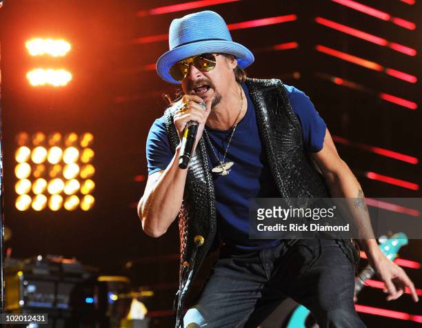 Singer/Songwriter Kid Rock performs during the 2010 CMA Music Festival on June 11, 2010 at LP Field in Nashville, Tennessee.