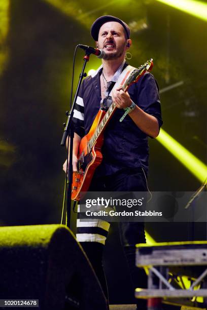 Michael Ward of Gogol Bordello performs live at Lowlands festival 2018 on August 18, 2018 in Biddinghuizen, Netherlands.