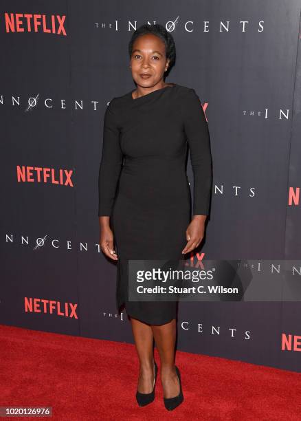Nadine Marshall attends a special screening of the Netflix show "The Innocents" at the Curzon Mayfair on August 20, 2018 in London, England.