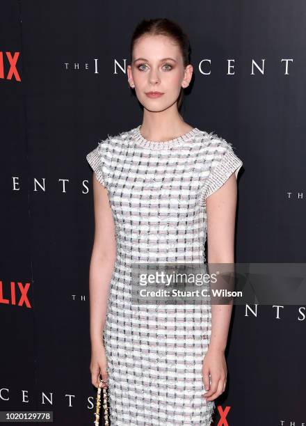 Sorcha Groundsell attends a special screening of the Netflix show "The Innocents" at the Curzon Mayfair on August 20, 2018 in London, England.
