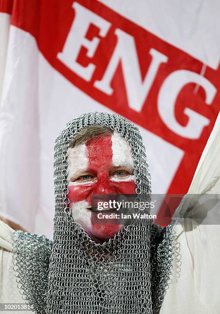 England fans enjoys the atmosphere ahead of the 2010 FIFA World Cup South Africa Group C match between England and USA at the Royal Bafokeng Stadium...