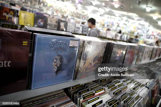 The Eagles album "Their Greatest Hits 1971-1975" is displayed at Amoeba Music on August 20, 2018 in San Francisco, California. The Eagles album Their...