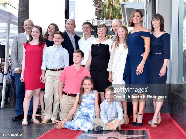 Jennifer Garner and family attend the ceremony honoring Jennifer Garner with a star on the Hollywood Walk Of Fame on August 20, 2018 in Hollywood,...