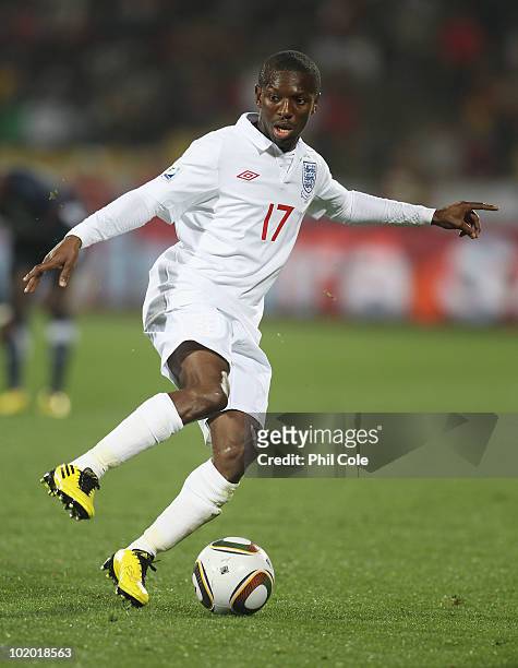 Shaun Wright Phillips of England controls the ball during the 2010 FIFA World Cup South Africa Group C match between England and USA at the Royal...