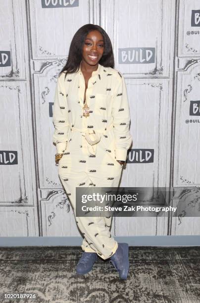 Singer Estelle visits Build Series to discuss "Lover's Rock" at Build Studio on August 20, 2018 in New York City.